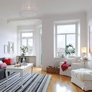 白色北欧两居住宅欣赏客厅设计
