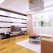 76平白色现代两居室欣赏客厅