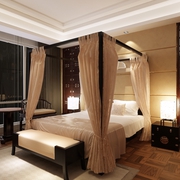 卧室罗马风格床