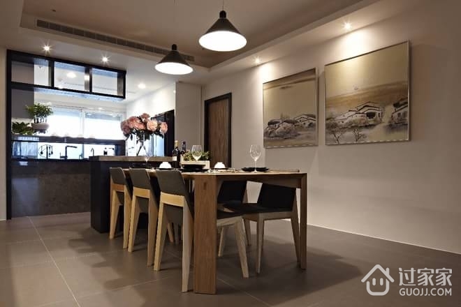 104平质感现代住宅欣赏餐厅设计