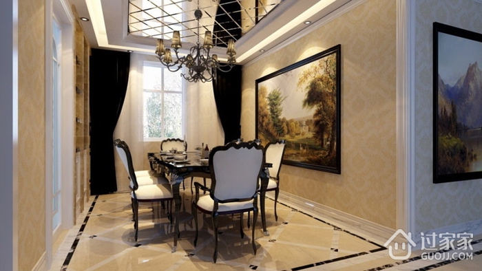 新古典三居室案例欣赏餐厅餐桌