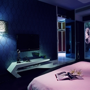 现代风格装饰效果图设计卧室背景墙