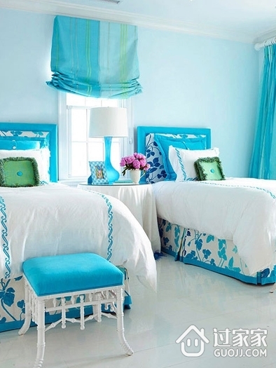 蓝色海风地中海住宅欣赏卧室
