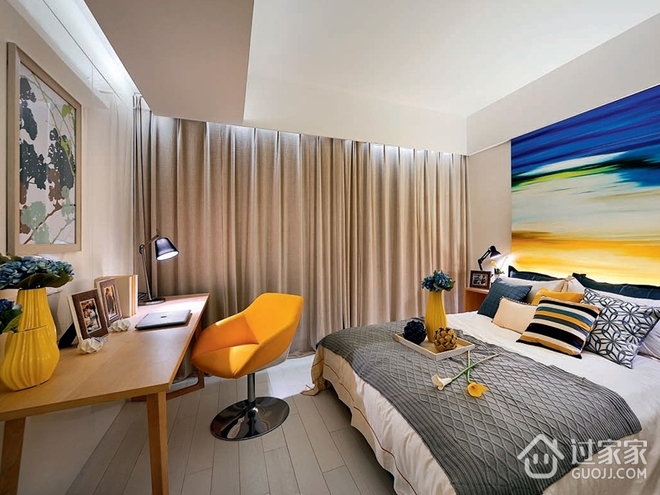 明亮色彩现代住宅欣赏卧室设计