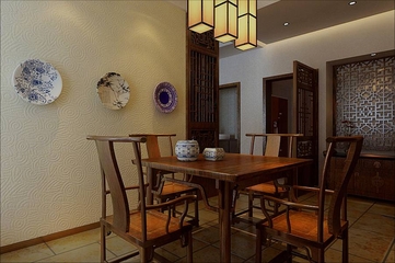 中式风格别墅装饰设计餐桌
