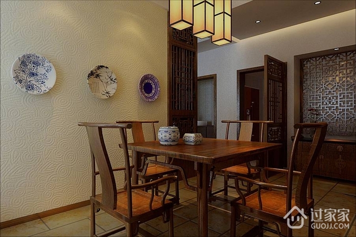 中式风格别墅装饰设计餐桌