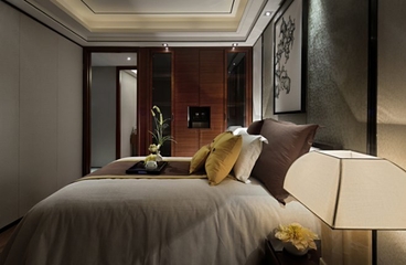 中式经典深色住宅欣赏卧室效果