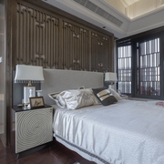 白色新中式别墅欣赏卧室
