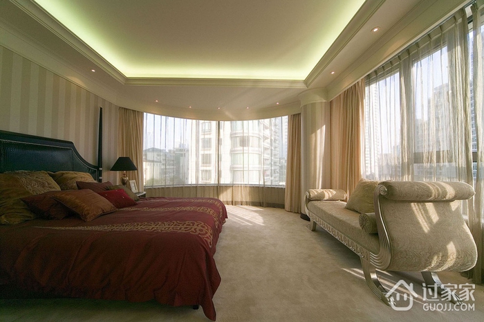 120平中式风格案例欣赏卧室陈设