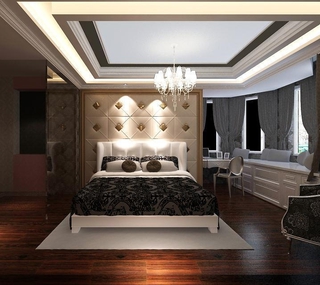 新古典风格效果图欣赏卧室
