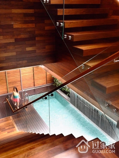 现代别墅效果图楼梯设计