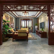 中式装饰效果图设计套图客厅