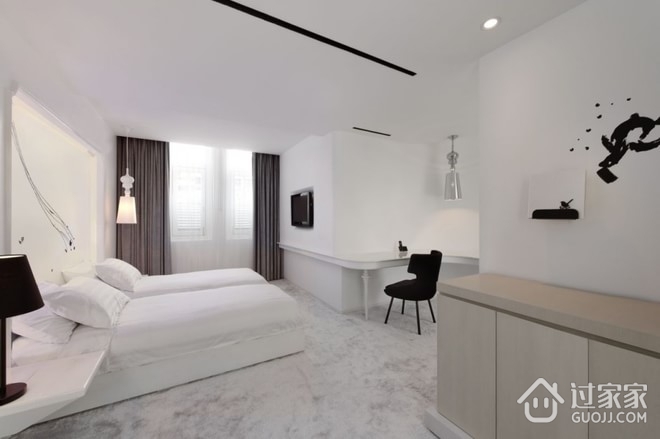 白色极简现代住宅欣赏卧室设计