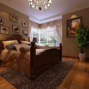 美式风格案例效果图欣赏卧室