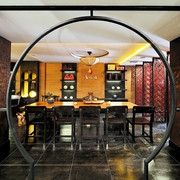 新中式禅意别墅欣赏餐厅设计
