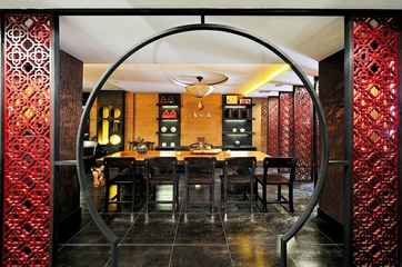 新中式禅意别墅欣赏餐厅设计