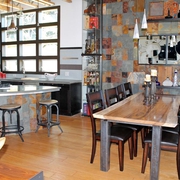 loft公寓设计效果图厨房餐桌