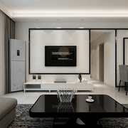 白色现代风两居室案例欣赏电视柜