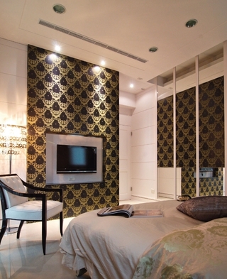 低调奢华现代复式楼欣赏卧室设计