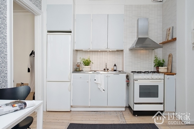 37平白色北欧一居欣赏厨房设计