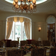 欧式风格样板房餐厅窗帘