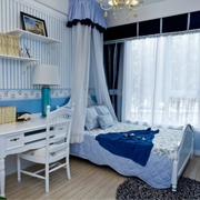 蓝色地中海小两居欣赏卧室