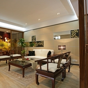 温馨新中式风格三居欣赏客厅