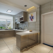 72平白色现代两居室欣赏厨房橱柜
