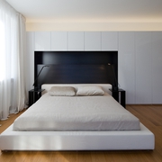 现代白色110公寓欣赏卧室陈设