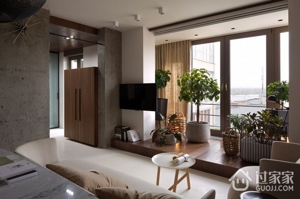 开放现代风公寓欣赏客厅效果