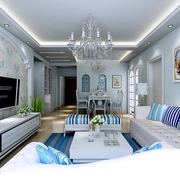 白色现代住宅案例欣赏客厅