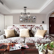 92平三居室美式家居客厅沙发欣赏