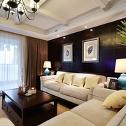 120平美式四居室欣赏客厅设计