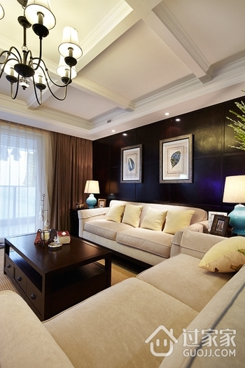 120平美式四居室欣赏客厅设计