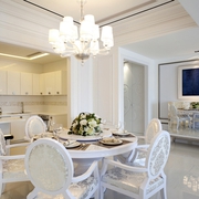 125平白色简欧住宅欣赏餐厅设计