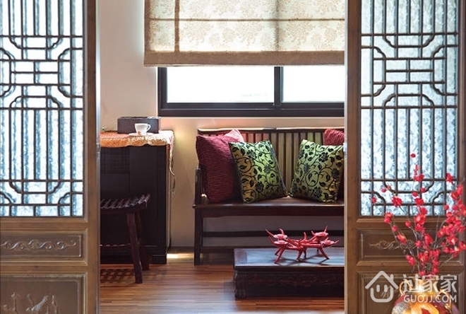 中式禅风两室一厅欣赏客厅效果