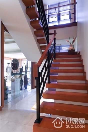 中式风格实景案例欣赏楼梯间