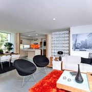 现代自然三居室设计欣赏客厅