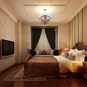 美式风格效果图案例欣赏卧室局部
