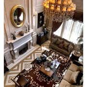 欧式风格别墅套图设计客厅俯视图