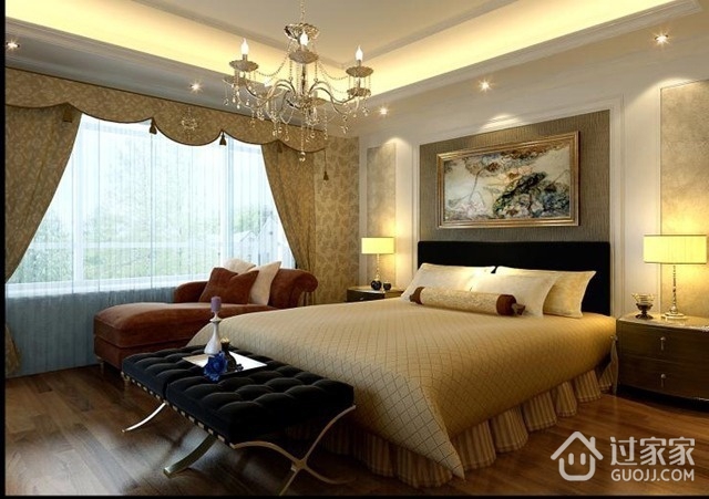 107平欧式风格住宅欣赏卧室