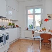 60平白色北欧小两居欣赏厨房设计