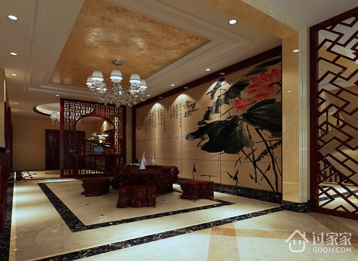 中式风格大四居欣赏客厅