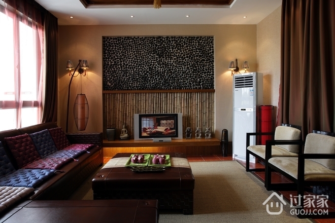 105平东南亚风格住宅欣赏客厅设计
