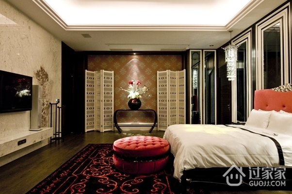 欧式设计装饰住宅效果图欣赏卧室陈设设计