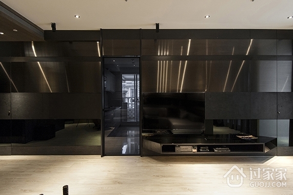 现代黑色设计效果图欣赏客厅陈设