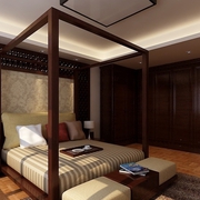 105平新中式住宅欣赏卧室