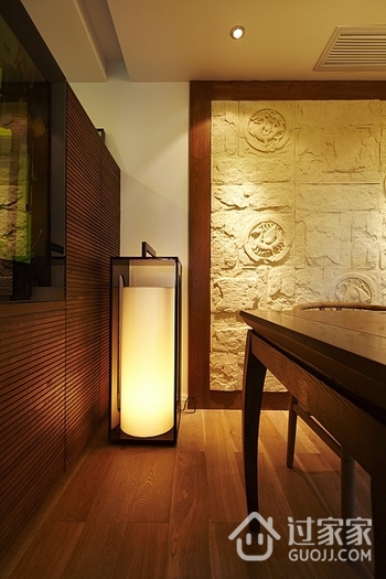 新中式风格质朴三居欣赏餐厅设计