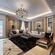顶级奢华新古典住宅欣赏客厅设计