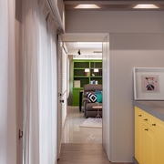 色彩淡雅现代一居室欣赏过道设计